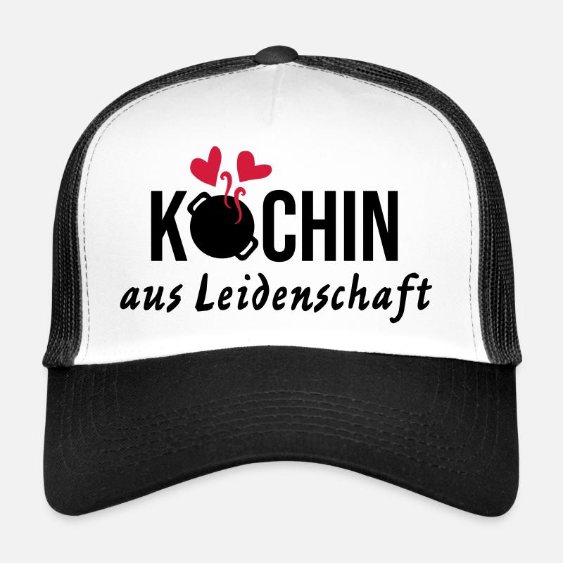 Köchin Leidenschaft Liebe Topf Herzen Kochen Gril Trucker Cap