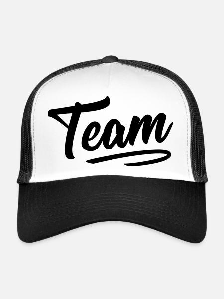 Team Design - Trucker Cap - white/black - Front