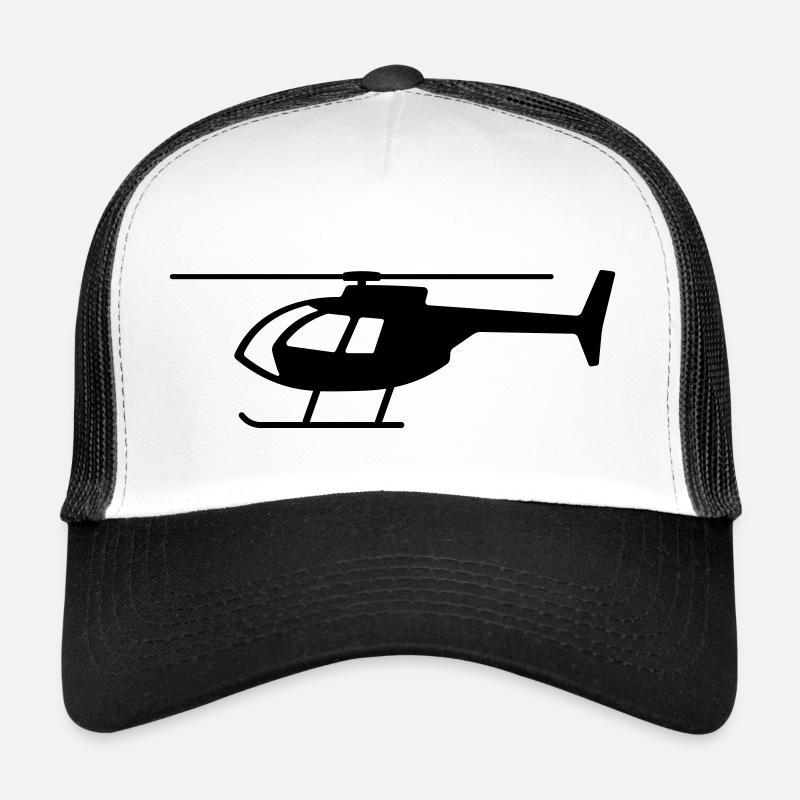 Hubschraubersymbol Form Symbol Silhouette. Flugzeug Trucker Cap