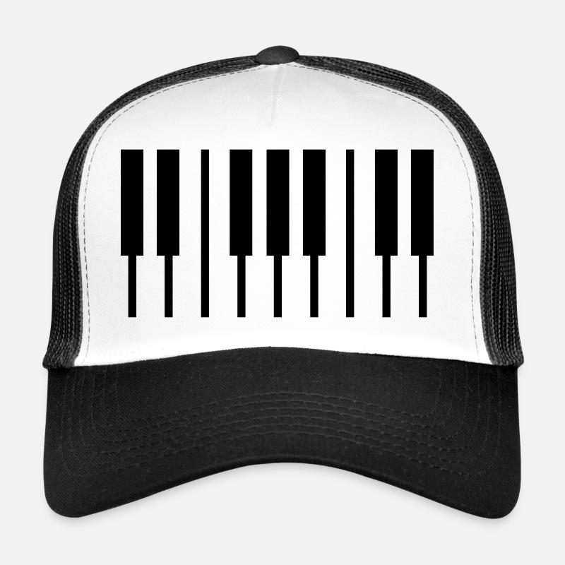 piano keyboard - Trucker Cap - white/black