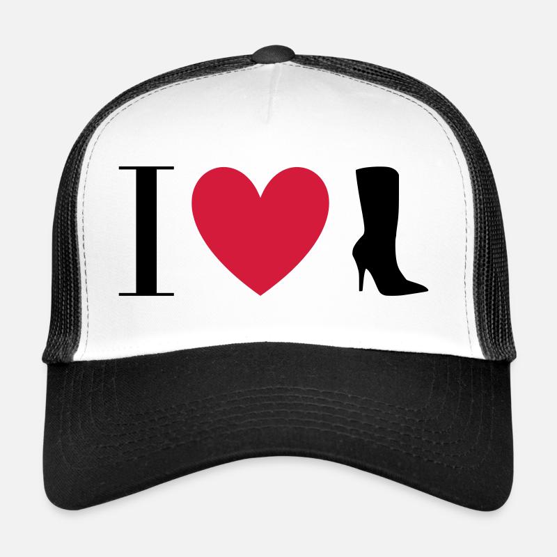 ★ Designfarben änderbar ★ I love Stiefel Trucker Cap