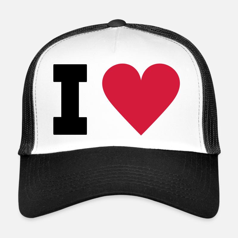 i love - Trucker Cap - white/black