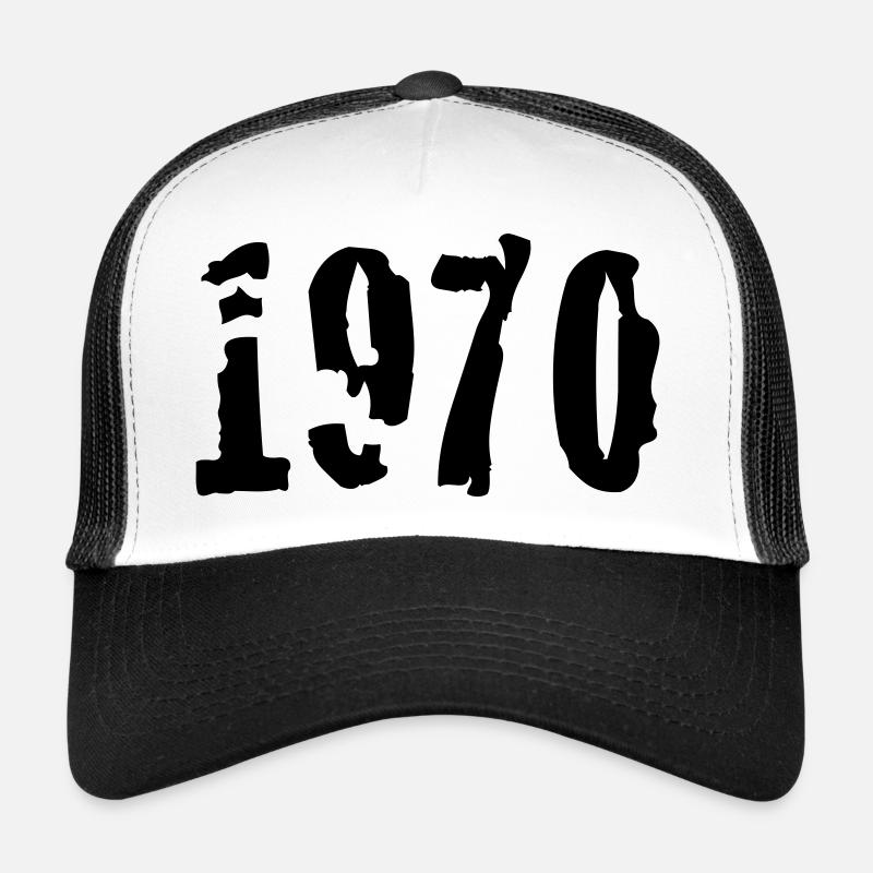 1970 - Trucker Cap - Weiß/Schwarz
