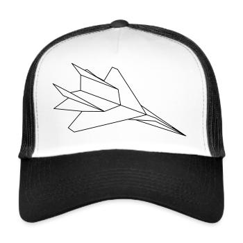 paper airplane - Trucker Cap - white/black - Front