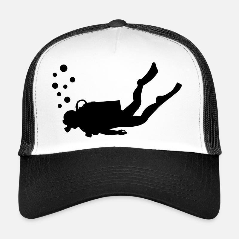 Taucher - Trucker Cap - Weiß/Schwarz