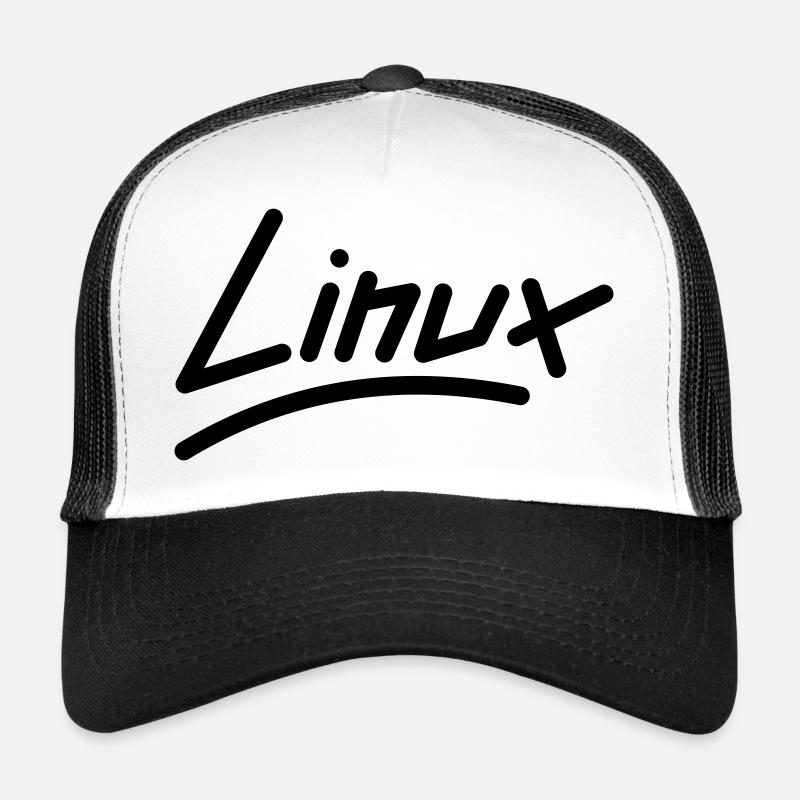 Linux - Vektor - Trucker Cap - Weiß/Schwarz