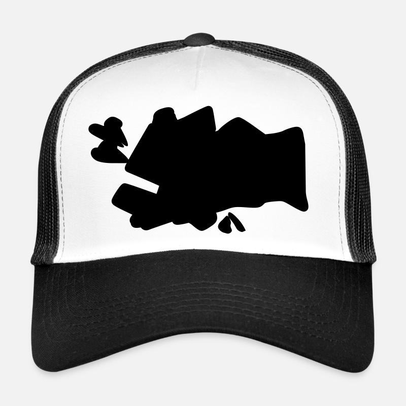 BLACK SPLASH - Trucker Cap - Weiß/Schwarz