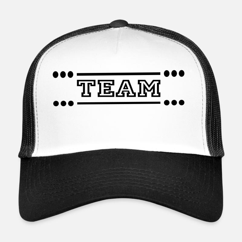 Team - Trucker Cap - Weiß/Schwarz