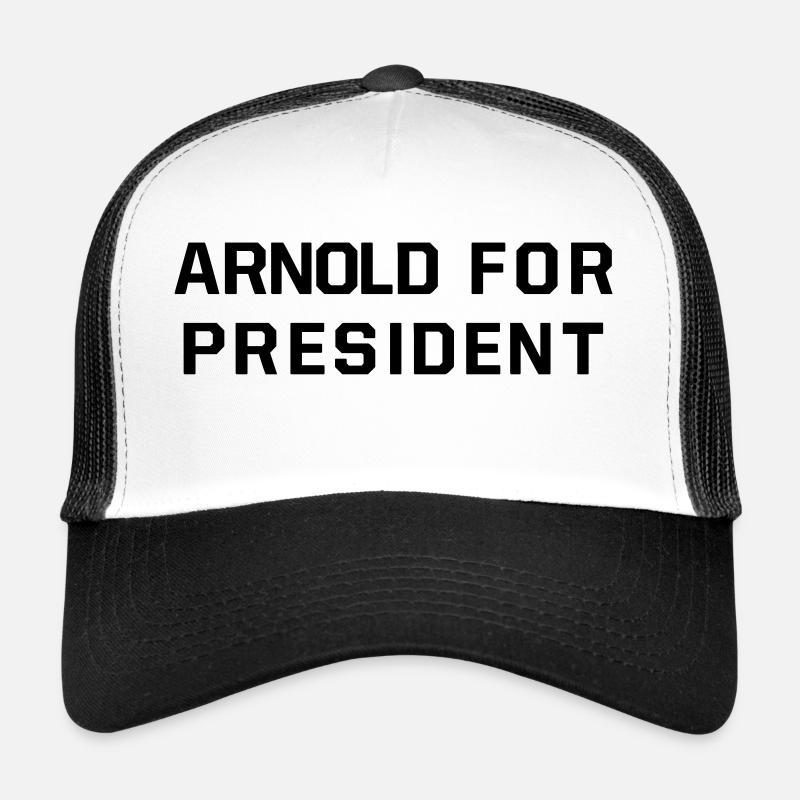 ARNOLD FOR PRESIDENT - Trucker Cap - Weiß/Schwarz