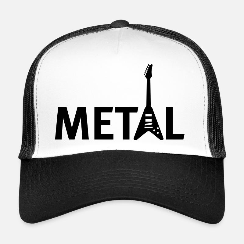 metal - Casquette trucker  - blanc/noir