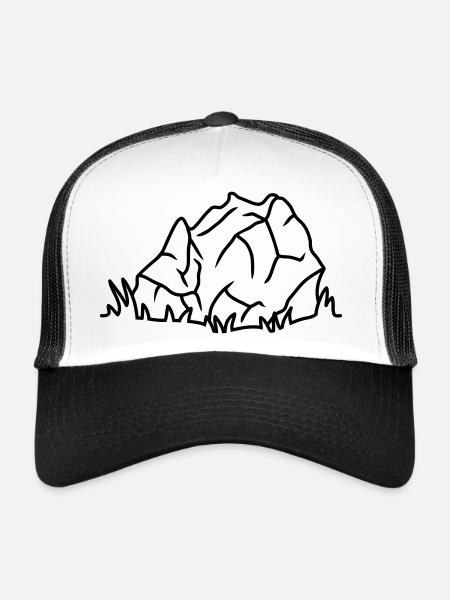 Stone - Trucker Cap - white/black - Front