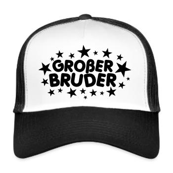 Großer Bruder - Trucker Cap - Weiß/Schwarz - Vorne