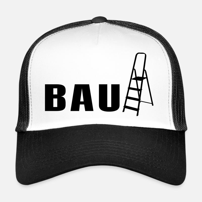 Bauleiter lustiges Baushirt Baustelle Bauherr - Trucker Cap - Weiß/Schwarz