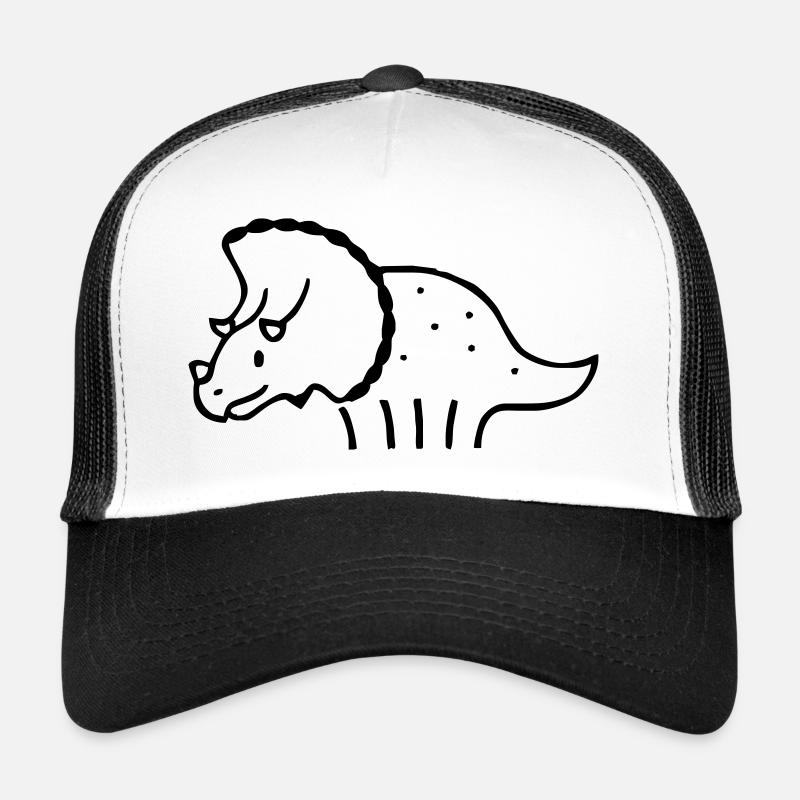 Enfant Triceratops - Casquette trucker - blanc/noir