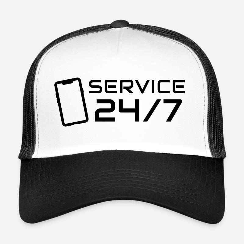 24/7 Service Logo Symbol Telefon Trucker Cap