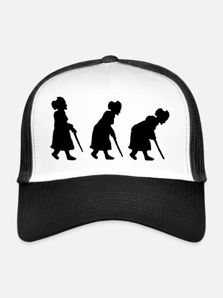 grandma re-evolution - Trucker Cap - white/black - Front