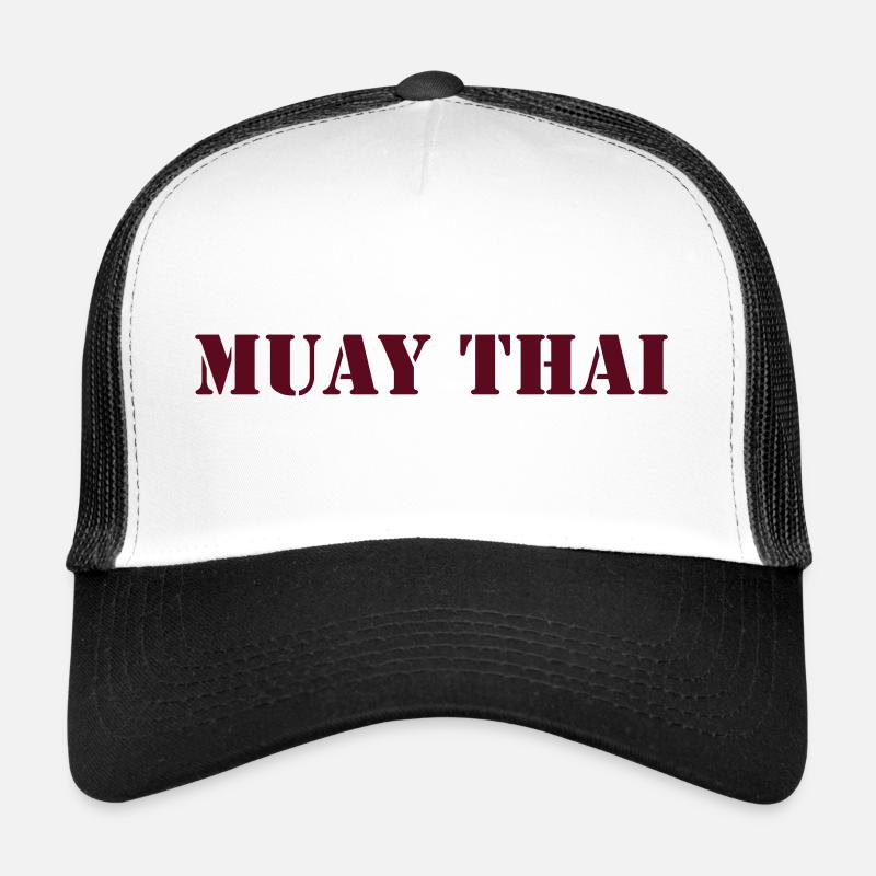 Muay thaï - Casquette trucker  - blanc/noir