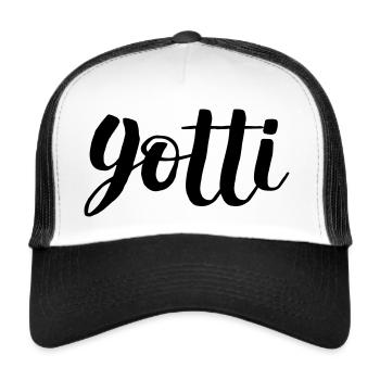 Schweizerdeutsch Patentante - Gotti - Trucker Cap - Weiß/Schwarz - Vorne