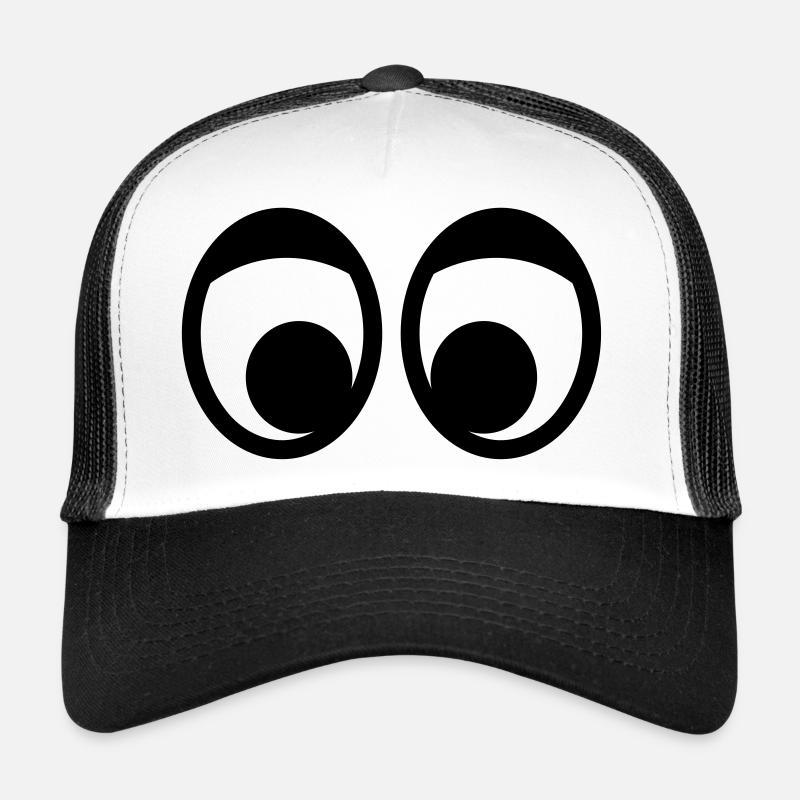Augen - Trucker Cap - Weiß/Schwarz