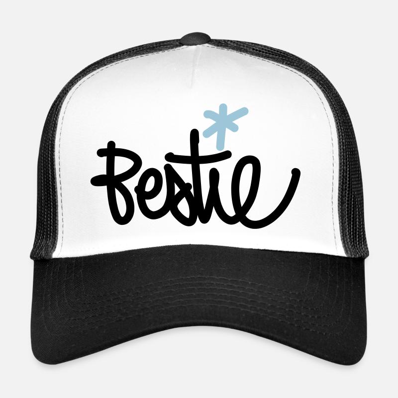 Bestie - Beste Freundin - Trucker Cap - Weiß/Schwarz