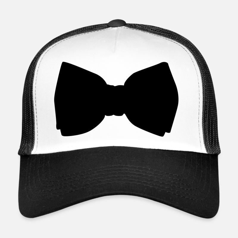 nœud papillon - Casquette trucker  - blanc/noir