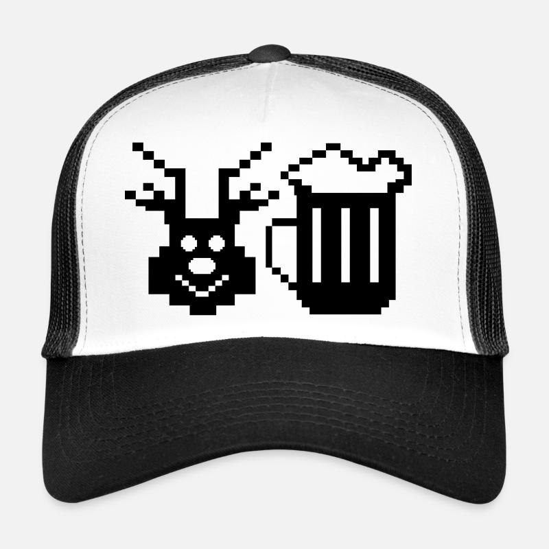 beer deer pixel Trucker Cap