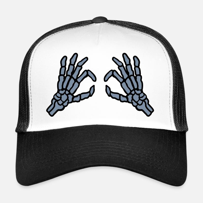 Regarder à travers les yeux de trou squelettique Casquette trucker 