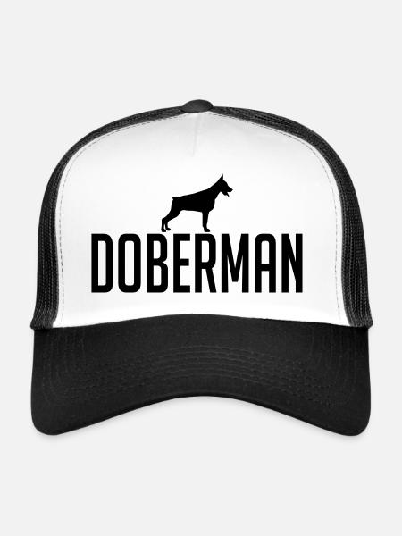 DOBERMAN race de chien Doberman chien chien Wilsigns - Casquette trucker  - blanc/noir - Devant