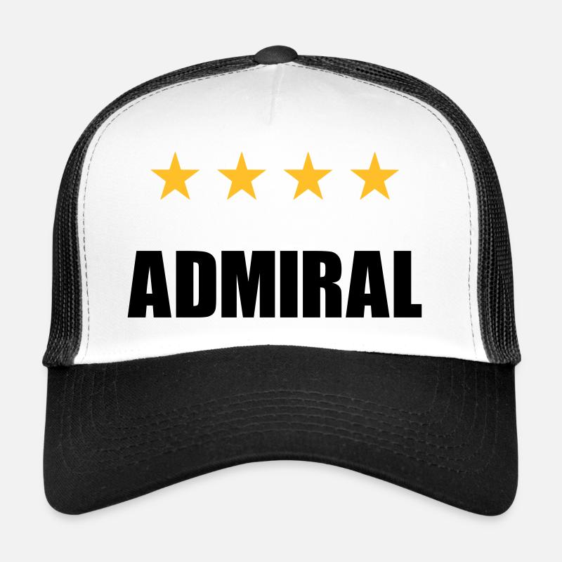 ★ Design colors can be changed ★ Admiral (four stars) Trucker Cap