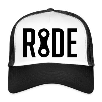 RIDE Bicycle Bike Chain - Trucker Cap - white/black - Front