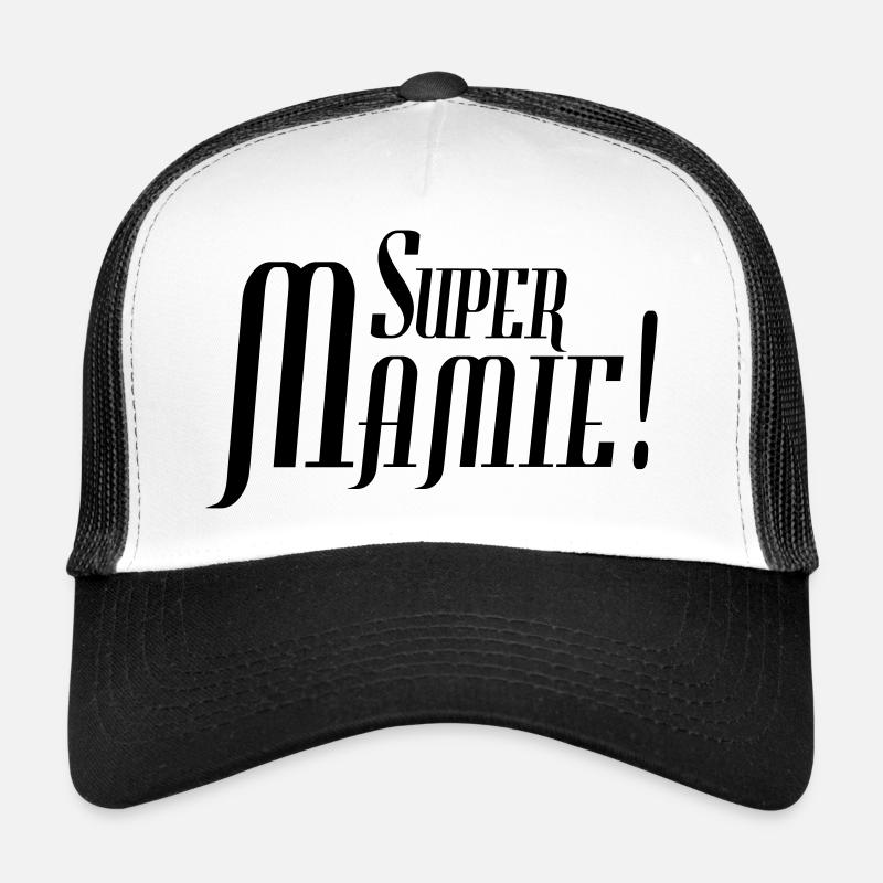 super mamie - Casquette trucker  - blanc/noir