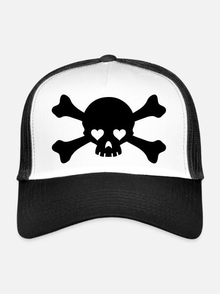 eyes skull - Casquette trucker  - blanc/noir - Devant