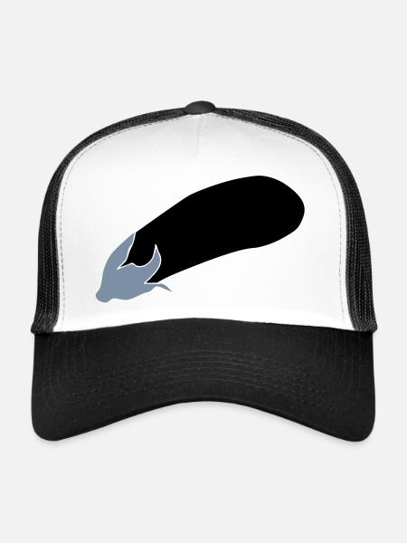 aubergine - Casquette trucker  - blanc/noir - Devant