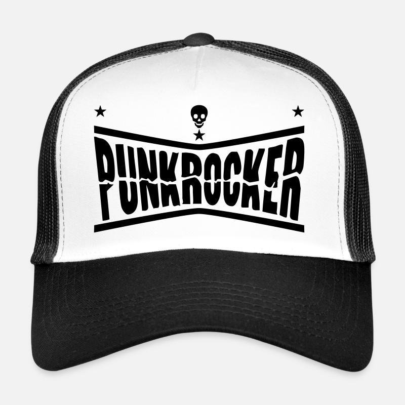 PUNKROCKER - Trucker Cap - Weiß/Schwarz