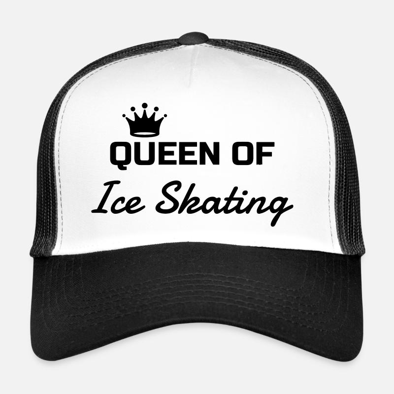 Eislaufen Eisläufer Sport Sportler Spieler - Trucker Cap - Weiß/Schwarz