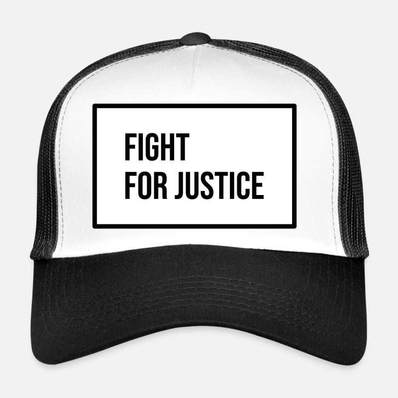 Fight For Justice - Trucker Cap - Weiß/Schwarz
