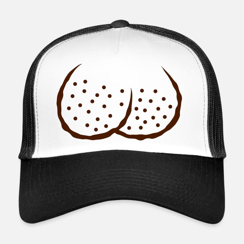 Comic shaved eggs testicles Trucker Cap