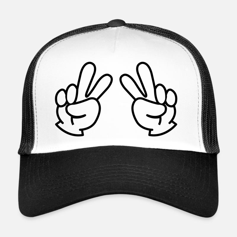 main de paix Casquette trucker 