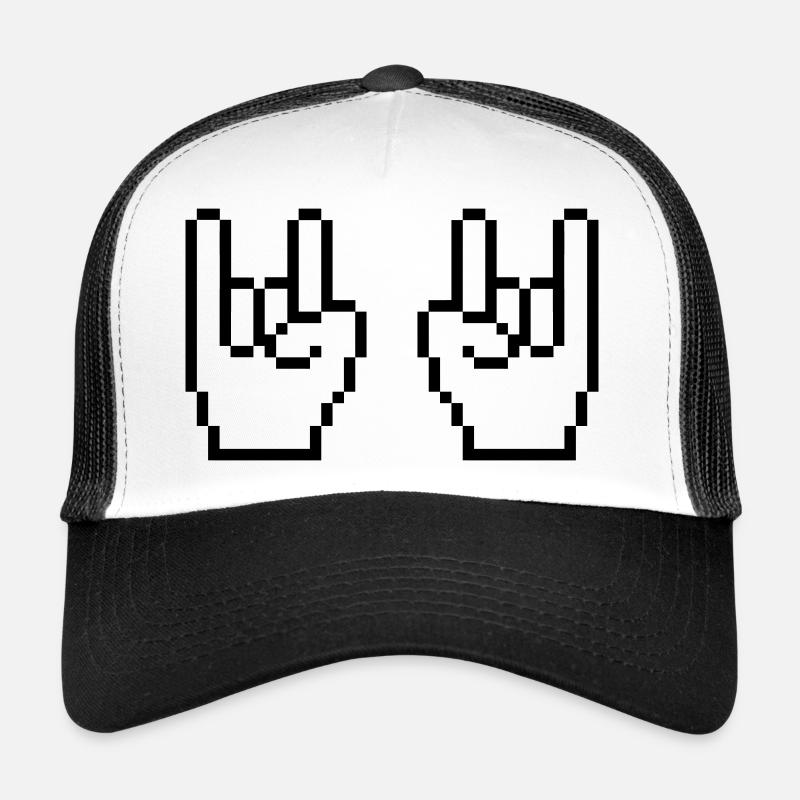 Aiguilles Rock Pixel - Casquette trucker  - blanc/noir