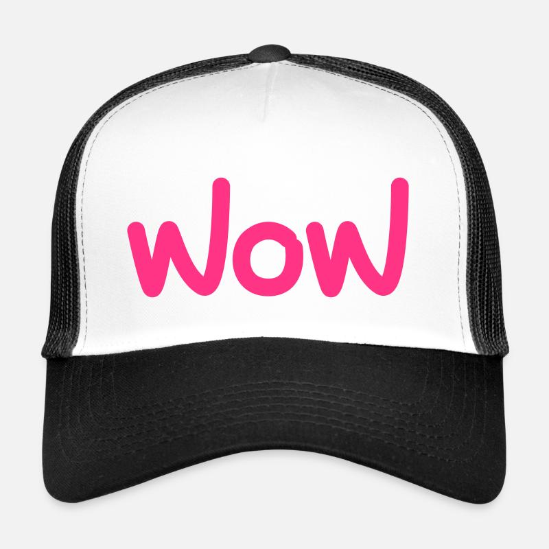 wøw pink db - Trucker Cap - Weiß/Schwarz