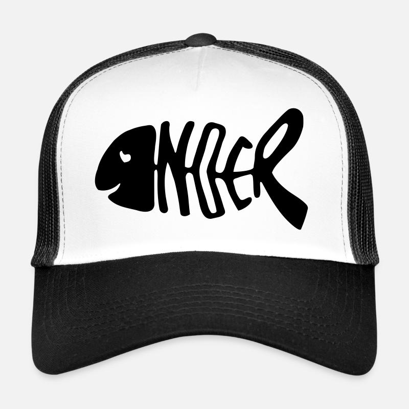 Noer fish exitshirt - Trucker Cap - white/black