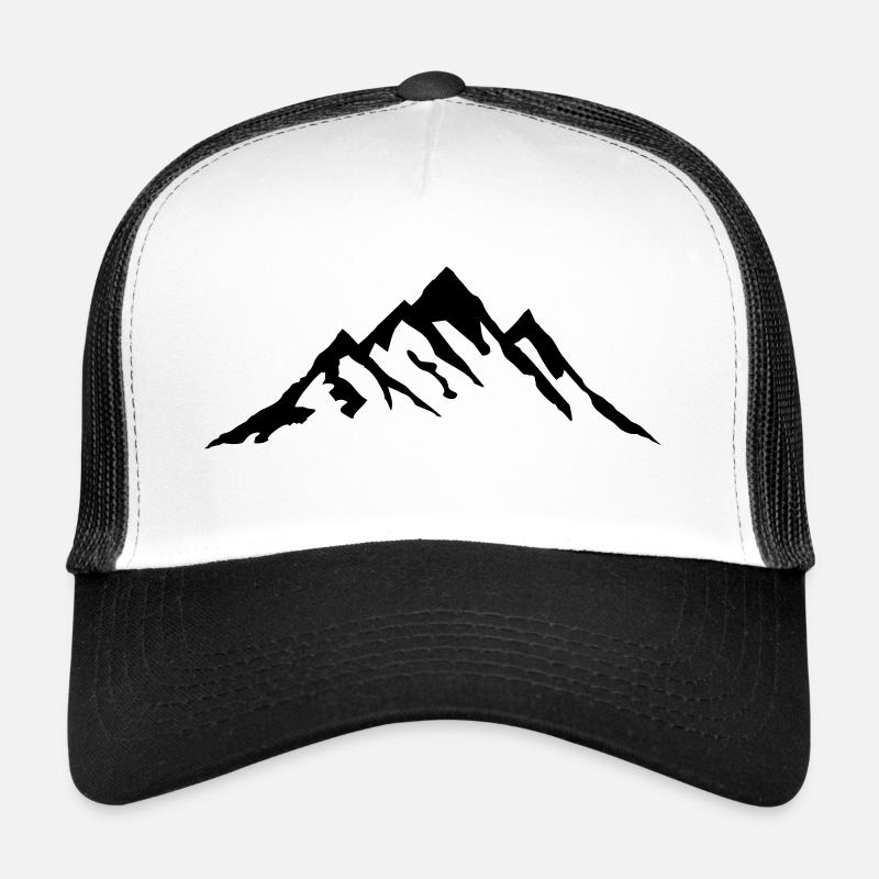 Mountain, Mountains - Trucker Cap - white/black