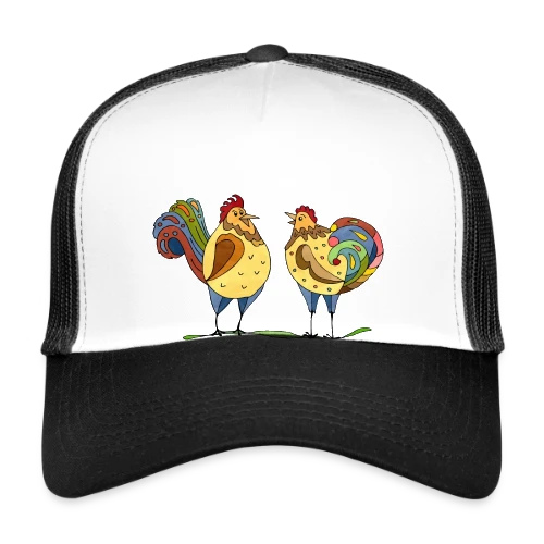 Duo Coq & Poule Champêtre - Casquette trucker
