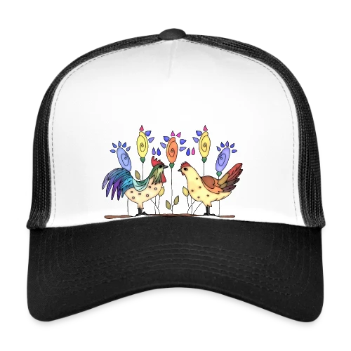 Duo Fermier Coq & Poule - Casquette trucker