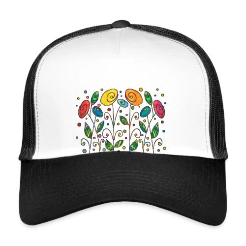 Fleurs Éclatantes - Casquette trucker