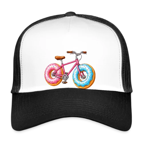 T-shirt Cycliste Gourmand : Donut & Vélo Humoristique - Casquette trucker