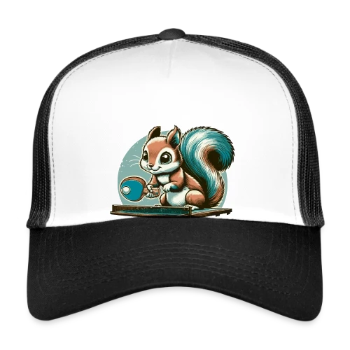 L'Écureuil Champion de Ping-Pong Cartoon - Casquette trucker