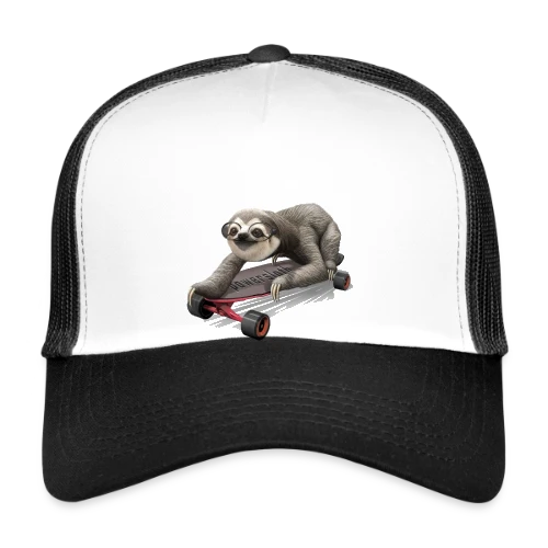 Paresseux Skateur Stylé - Casquette trucker
