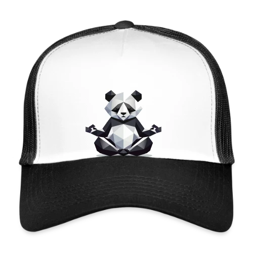 Panda Zen Géométrique : Harmonie Minimaliste - Casquette trucker