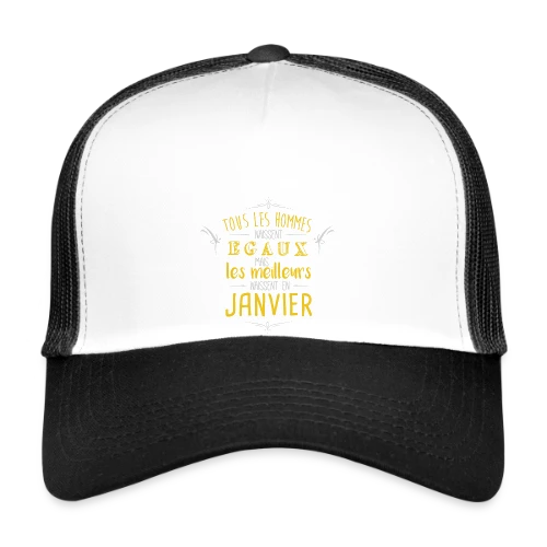 T-Shirt Homme 'Les Légendes Naissent en Janvier' - Casquette trucker
